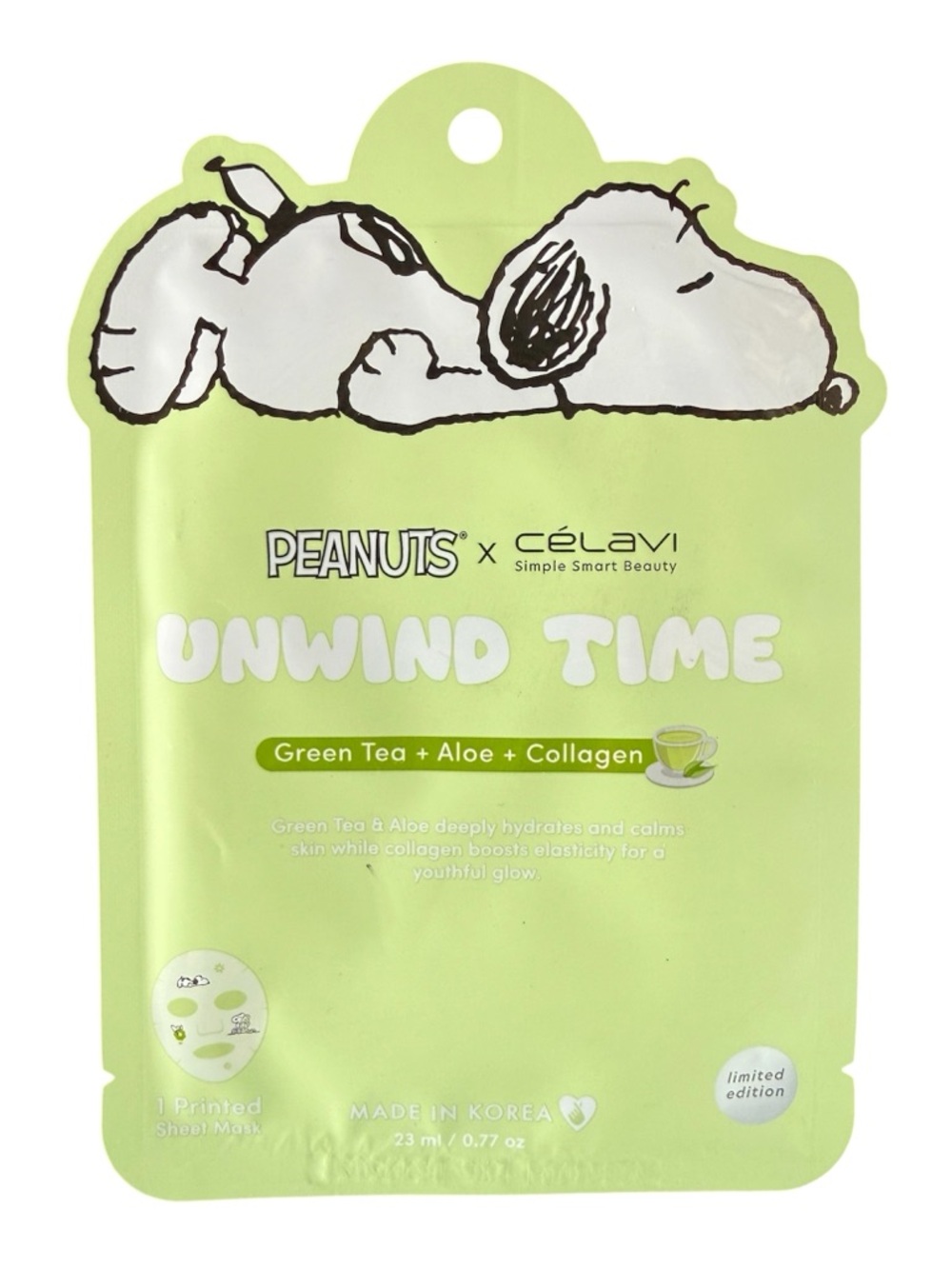 Célavi X Peanuts Snoopy Unwind Time
Facial Mask